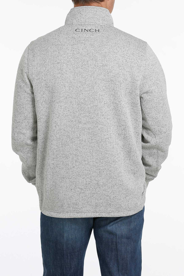 Cinch Men's Sweater Grey 1/4 Zip Lg