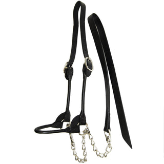 Round Strap Show Halter Black : Size Medium