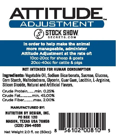 Attitude Adjustment by Show Stock Secrets : 60ml