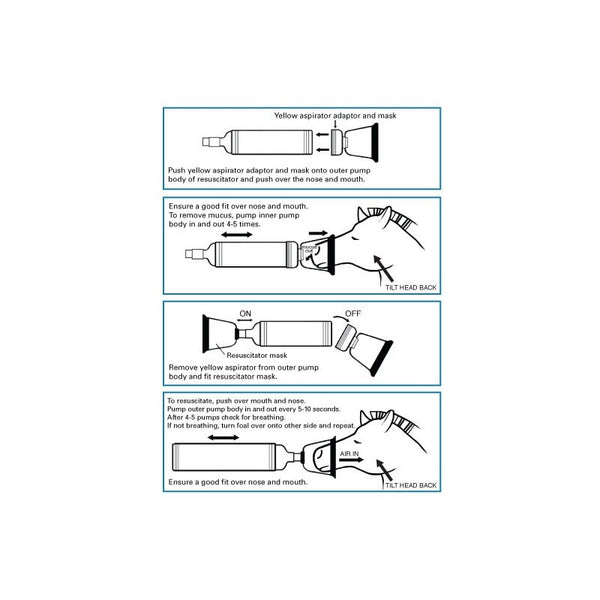 Aspirator Resuscitator Kit Foal Yellow Bag : 24-55lb