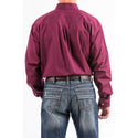 Cinch Men's Classic Fit Long Sleeve Solid Burgundy Shirt : Large