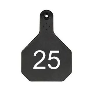 Y-Tex Black All American 4 Star Tags Large Numbered Above 200: Pack of 25