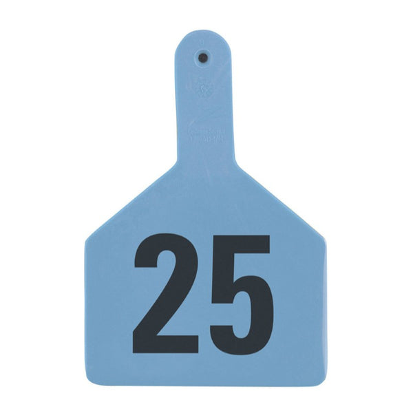 Z Tag Blue No Snag Cow ID Numbered Tags 101 - 125 : Pack of 25