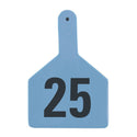 Z Tag Blue No Snag Cow ID Numbered Tags 51 - 75 : Pack of 25
