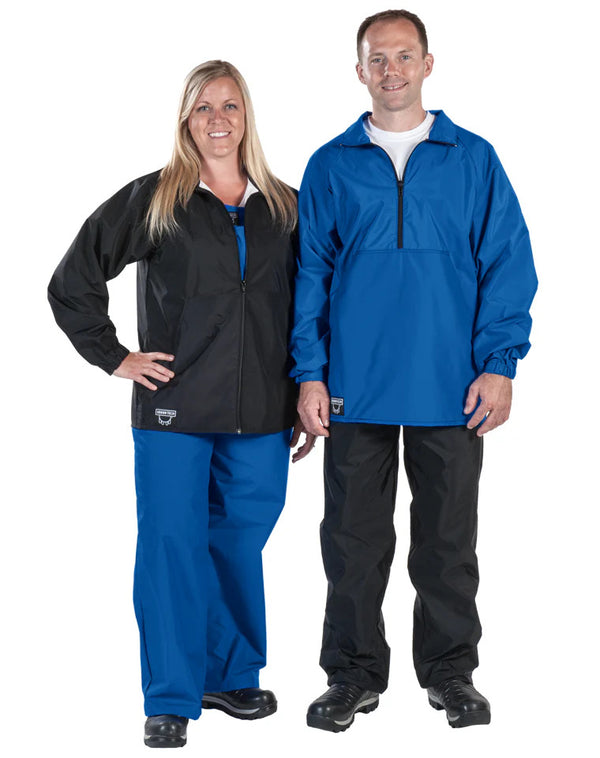 Udder Tech Jacket 1/2 Zipper Solid w/Thumbhole Blue: XL