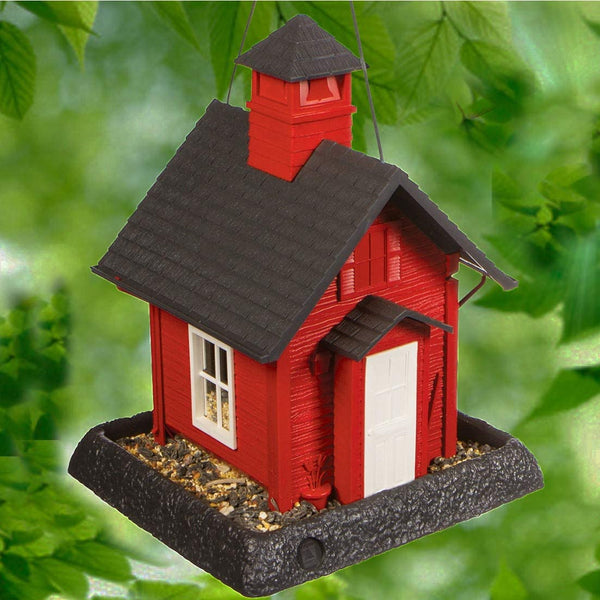 Wild Bird Feeder Small School House : Holds 5lbs