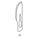 Securos Number 22 Disposable Scalpel Blades : 100ct
