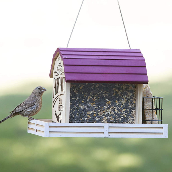 Perky Pet Wild Bird Feeder Wooden Barn : Holds 2lb