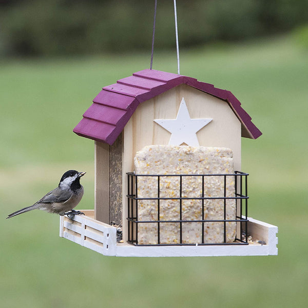 Perky Pet Wild Bird Feeder Wooden Barn : Holds 2lb