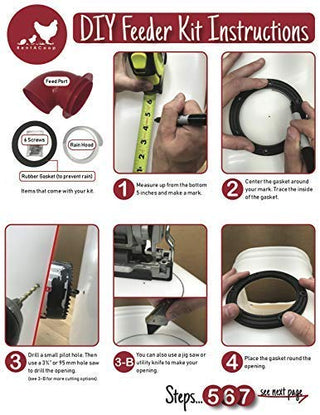 Rentacoop DIY Large Chicken Feeder Kit : 2ct