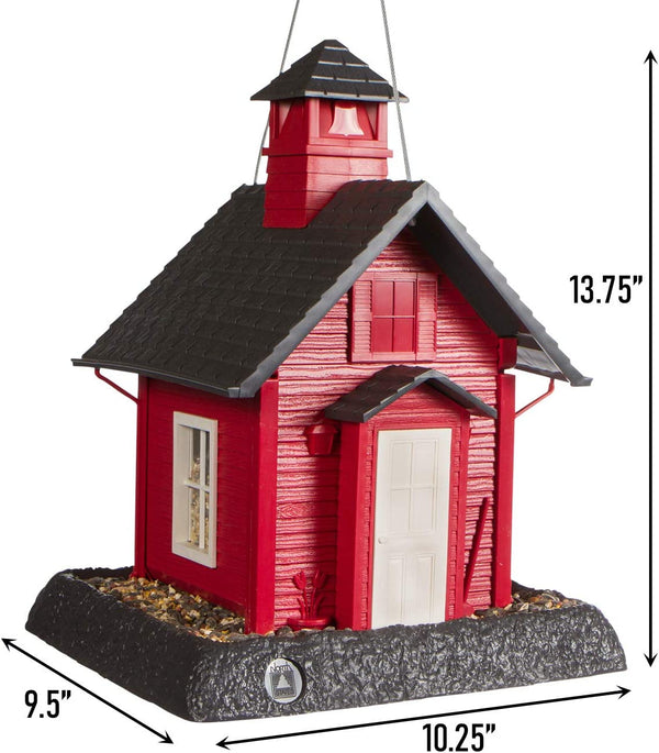 Wild Bird Feeder Small School House : Holds 5lbs