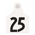 Allflex White Global Maxi Numbered Tags 101-125 : Pack of 25