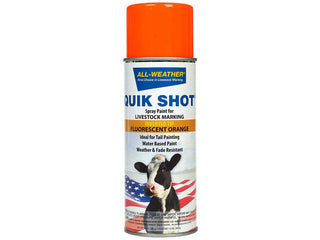 Quik Shot Spray Paint w/Invert Tip 12oz: Fluorescent Orange