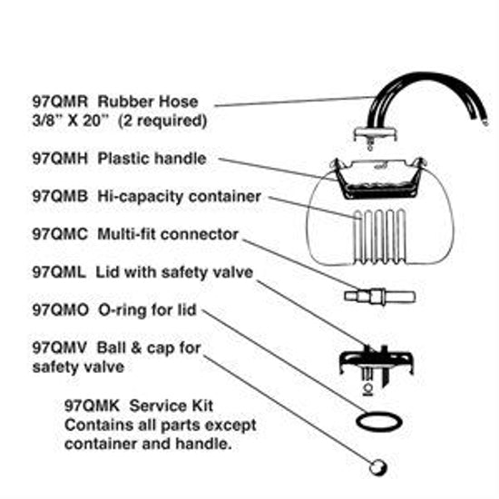 Replacement Rubber Hose(97QMR) for Quartermilker 3/8