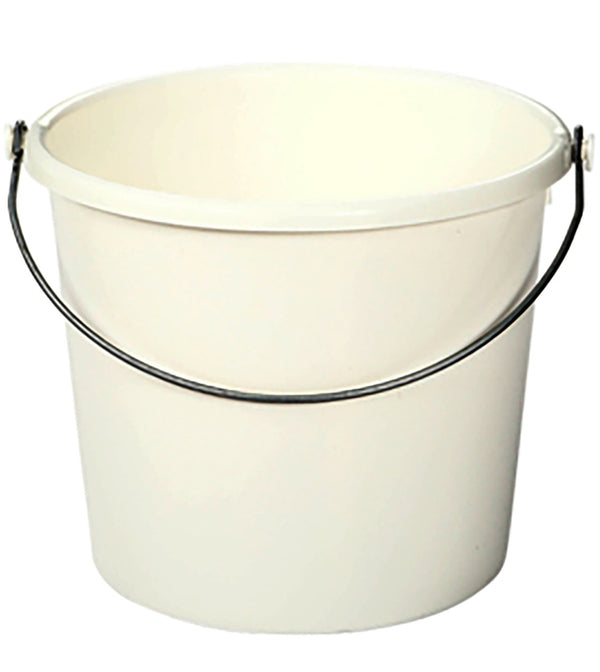 Hampel's Corp Calf Tel Pail with Handle White : 8.5qt