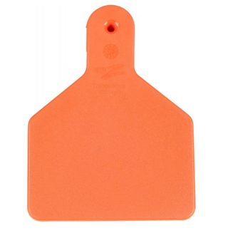 Z Tag No Snag Calf Tags: Blank- Pack of 100 Orange