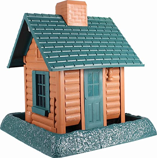 Wild Bird Feeder Small Log Cabin : Holds 5lbs