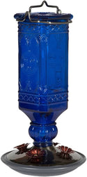 Perky Pet Hummingbird Antique Blue Glass Feeder: 16oz