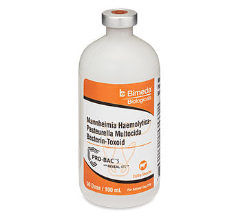 Bimeda Pro-Bac 3 w/Reveal ATS Cattle Vaccine 100ml : 50ds