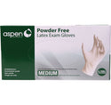 Aspen Latex Powder Free Exam Gloves : Medium 100ct