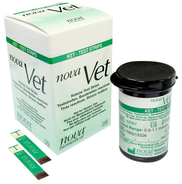 Nova Vet Ketone Test Strips: 25ct