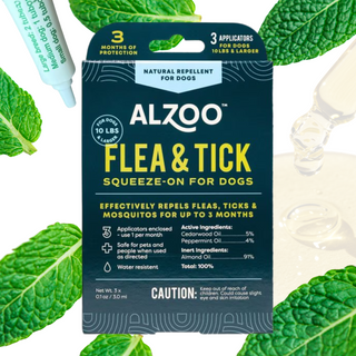 Alzoo Flea & Tick Squeeze On Dog : 3pk