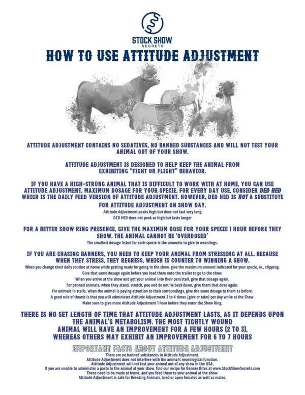 Attitude Adjustment by Show Stock Secrets : 60ml