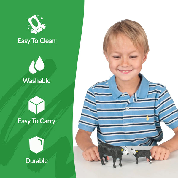 Big Country Toys Black Baldy Cow & Calf (Bagged)