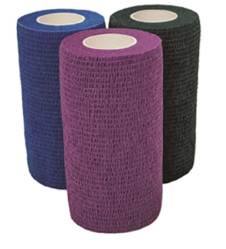 Cohesiant Wrap Bold Assorted Colors (Purple/Black/Blue): 4inches x 5yards 12ct