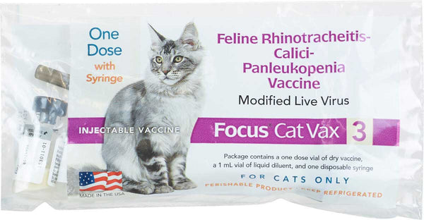 Focus Cat Vax 3 Single Dose : 10ct