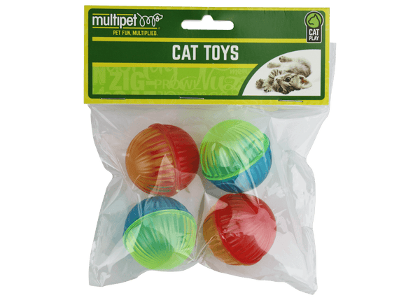 Lattice Ball Cat Toy : 4 Pack