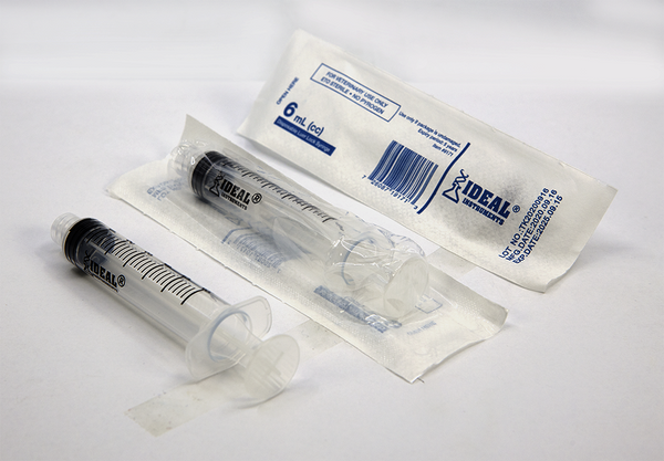 Ideal 6ml Luer Slip Disposable Syringes : 30ct