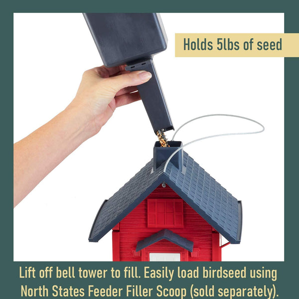 Wild Bird Feeder Small School House : Holds 5lbs