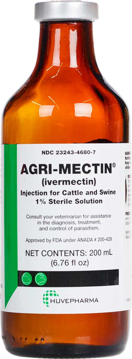 Injectable Agrimectin (Ivermectin) Cattle & Swine Dewormer 200ml