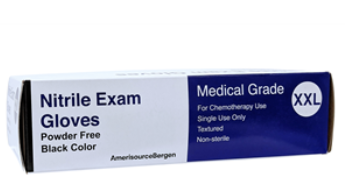 AmericanSource Nitrile Powder Free Exam Gloves : XXL 100ct