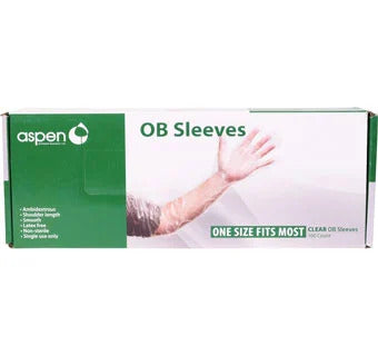 Aspen OB Sleeve Shoulder Clear 37.5 inches : 100ct