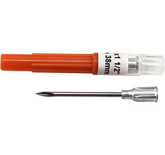 Aspen 14 Gauge x 1.5" Aluminum Hub  Disposable Needles : 100ct