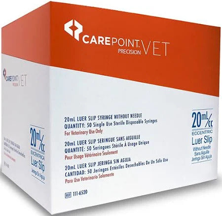 Carepoint 20ml Luer Slip Syringes : 50ct