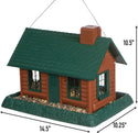 Wild Bird Feeder Log Cabin : Holds 8lbs