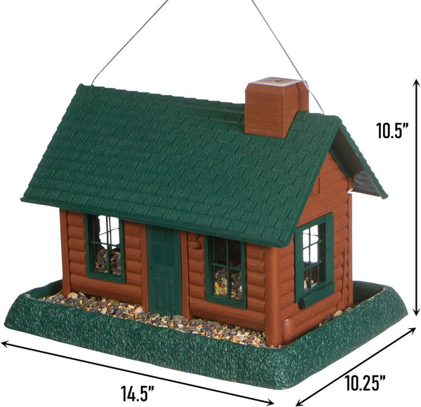 Wild Bird Feeder Log Cabin : Holds 8lbs