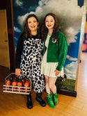 4-D Ag Adult Cow Print Bibbed Overalls: Small