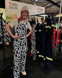 4-D Ag Adult Cow Print Bibbed Overalls: Small