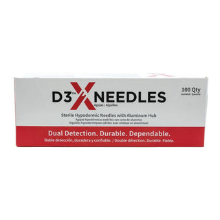 Ideal 16Gauge x 1inch Detectable D3X Needles : 100ct