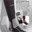 Quatro Socks Black/Gray Knee : Size Medium (5-7)