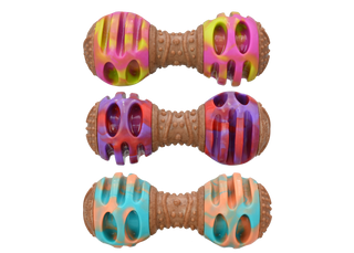 Giggle Chew Double Dumbbell Assorted: 5.5 inches