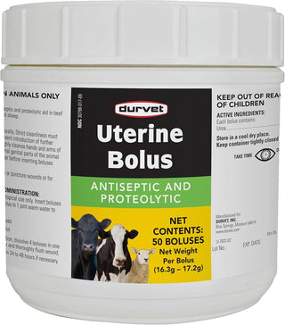 Durvet Uterine Antiseptic & Proteolytic Boluses : 50ct