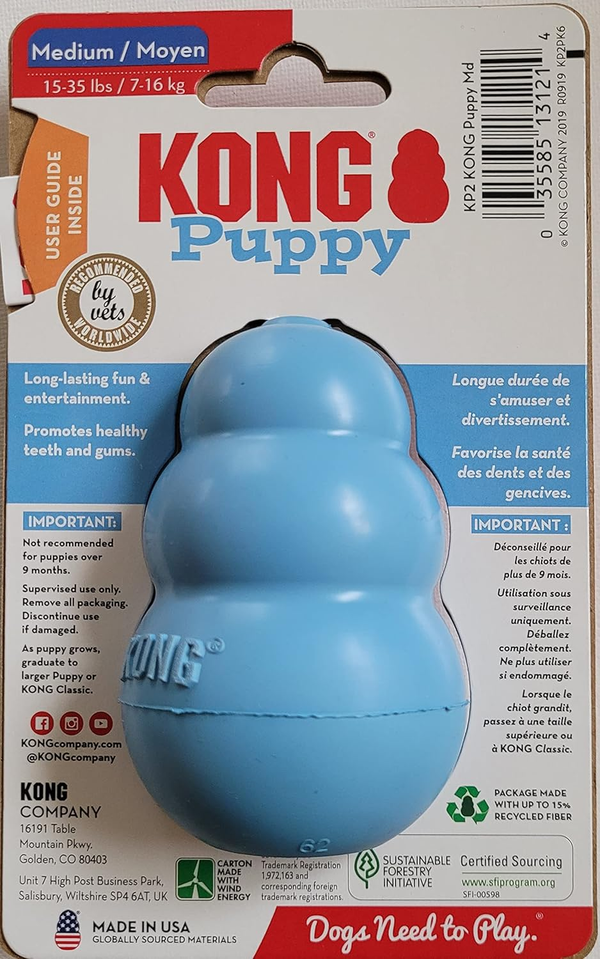 Kong Puppy: Medium Assorted Color each