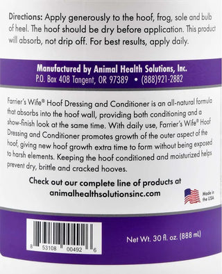 Farrier's Wife Hoof Dressing : 30oz