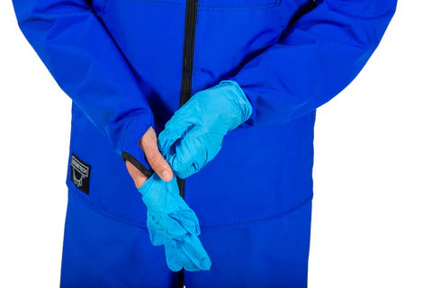 Udder Tech Jacket 1/2 Zipper Solid w/Thumbhole Blue: XL