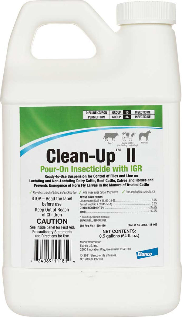 Clean Up II Insecticide Pour On : 1/2 gal